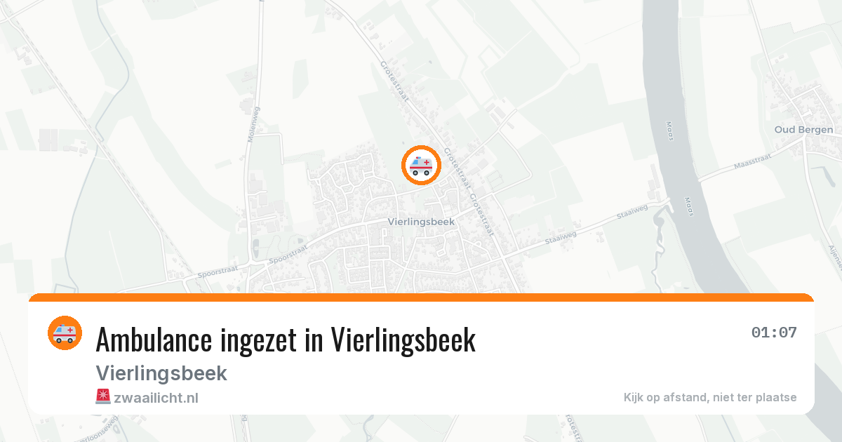 Ambulance ingezet in Vierlingsbeek — 30 mrt 2026