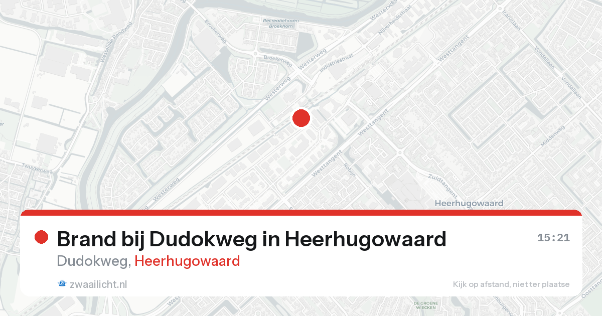 Brand bij Dudokweg in Heerhugowaard — 17 mei 2026