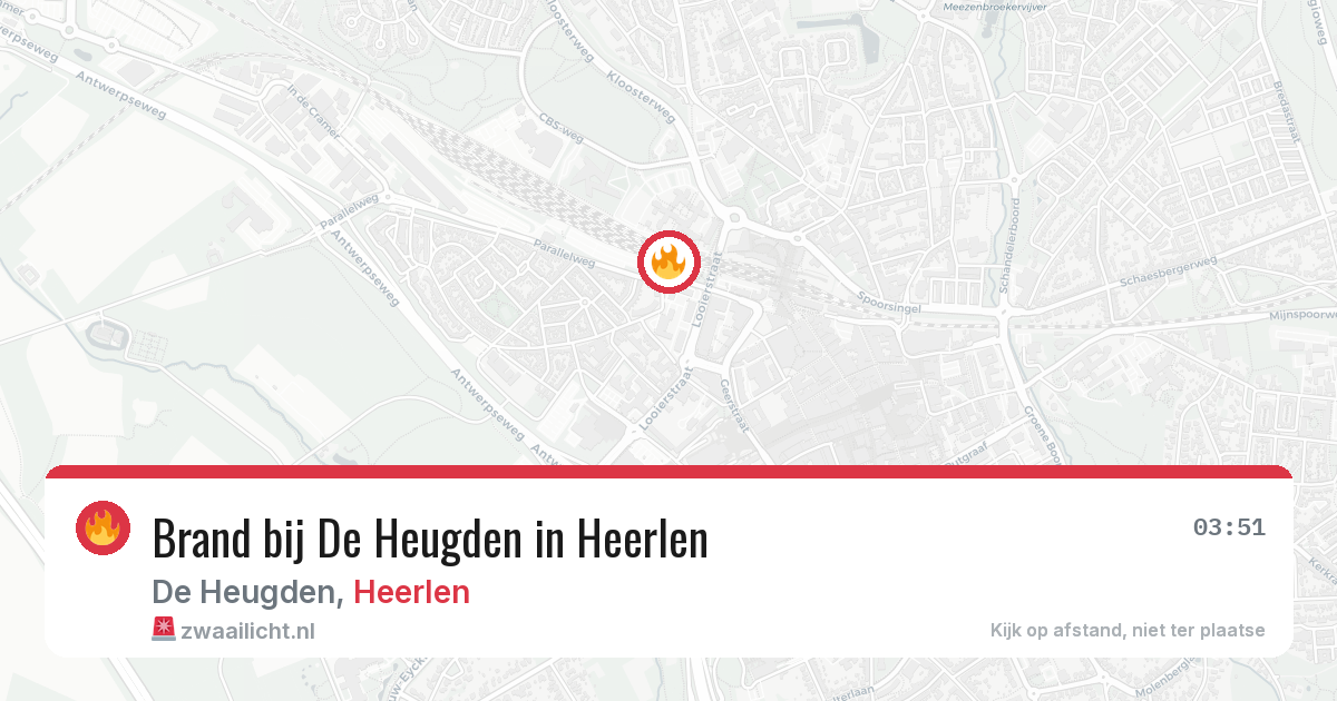 Brand bij De Heugden in Heerlen — 19 apr 2026