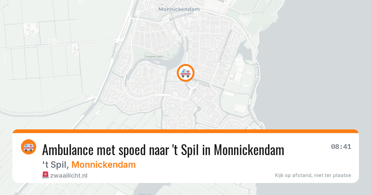Ambulance met spoed naar 't Spil in Monnickendam — 9 feb 2026