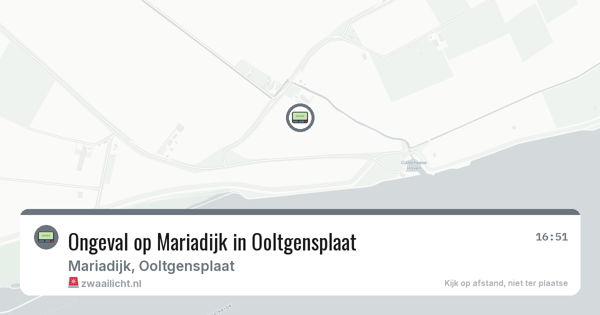 Ongeval op Mariadijk in Ooltgensplaat — 8 feb 2026