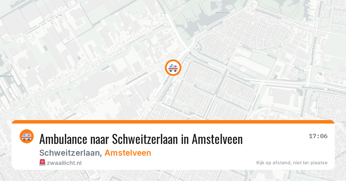 Ambulance naar Schweitzerlaan in Amstelveen — 10 aug 2026