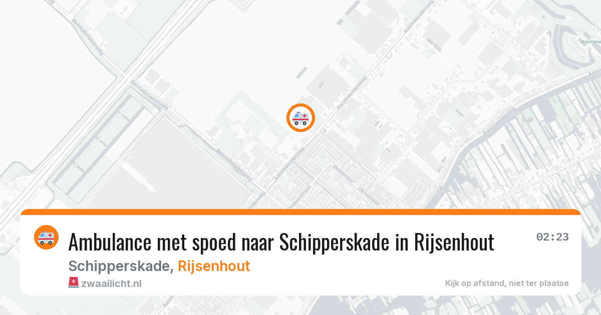 Ambulance met spoed naar Schipperskade in Rijsenhout — 23 feb 2026
