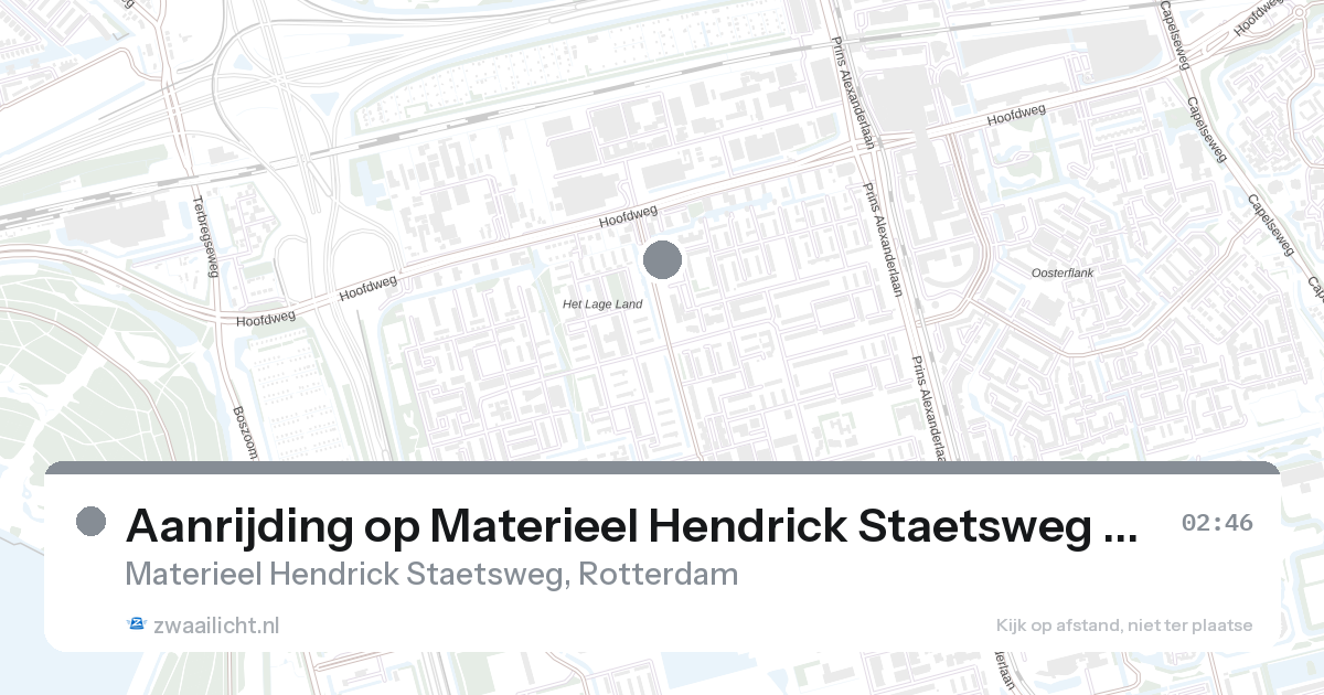 Aanrijding op Materieel Hendrick Staetsweg in Rotterdam — 7 feb 2026