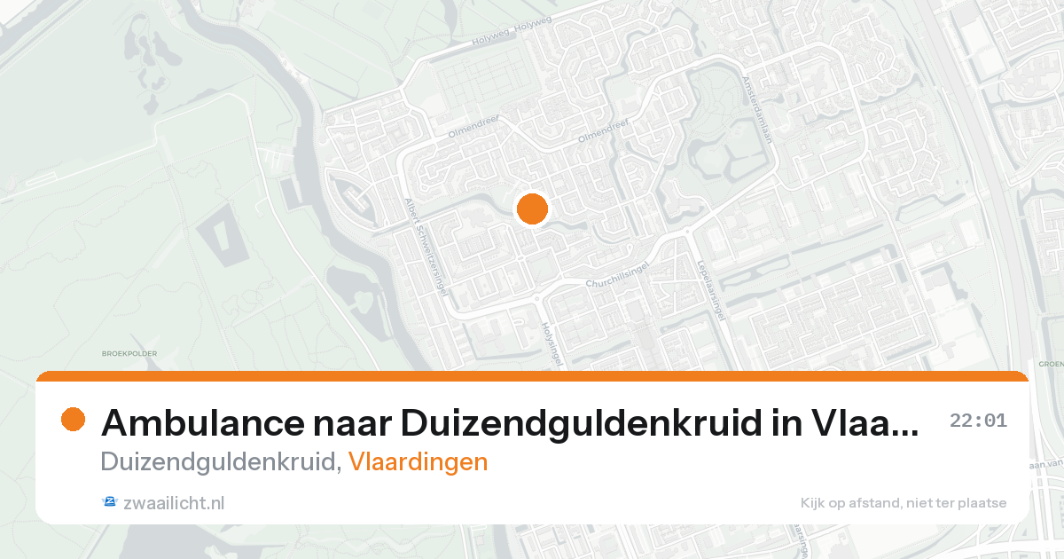 Ambulance naar Duizendguldenkruid in Vlaardingen — 24 aug 2026