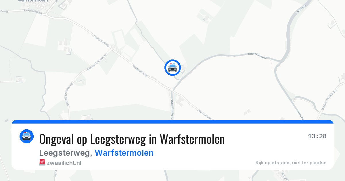 Ongeval op Leegsterweg in Warfstermolen — 26 mrt 2026