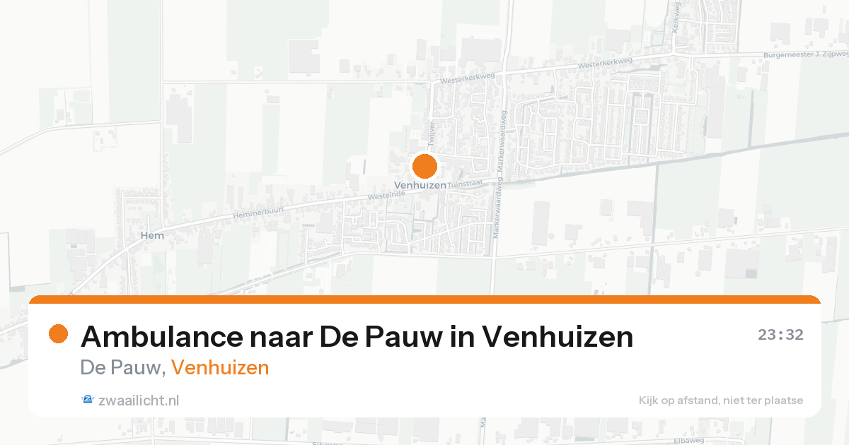 Ambulance naar De Pauw in Venhuizen — 23 mei 2026