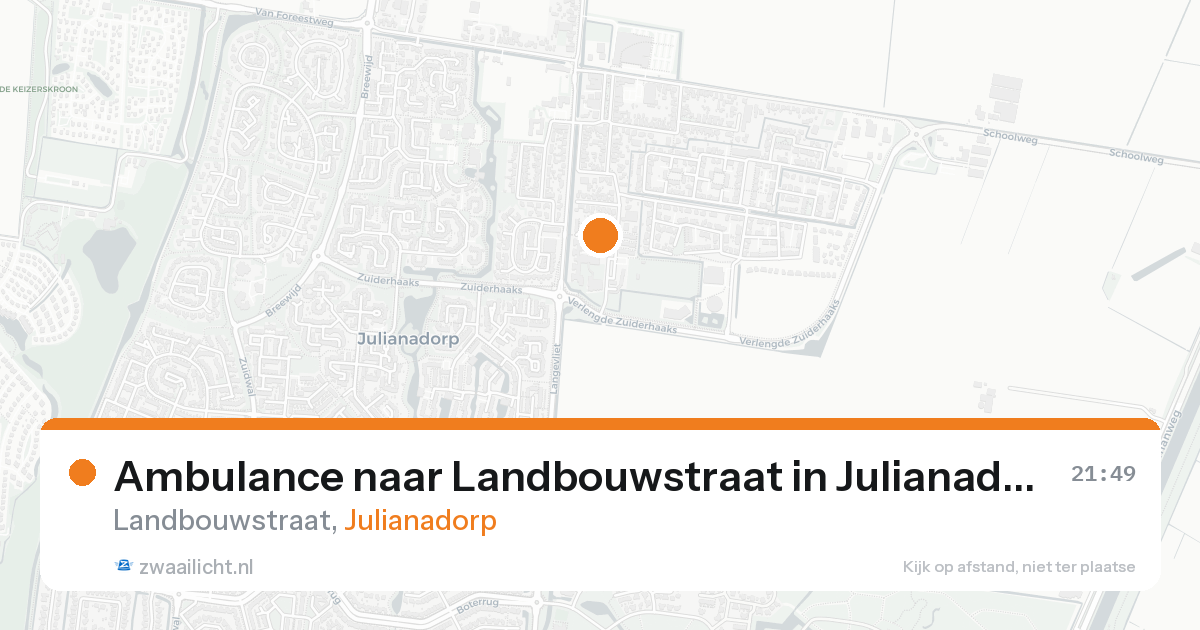 Ambulance naar Landbouwstraat in Julianadorp — 31 jan 2026