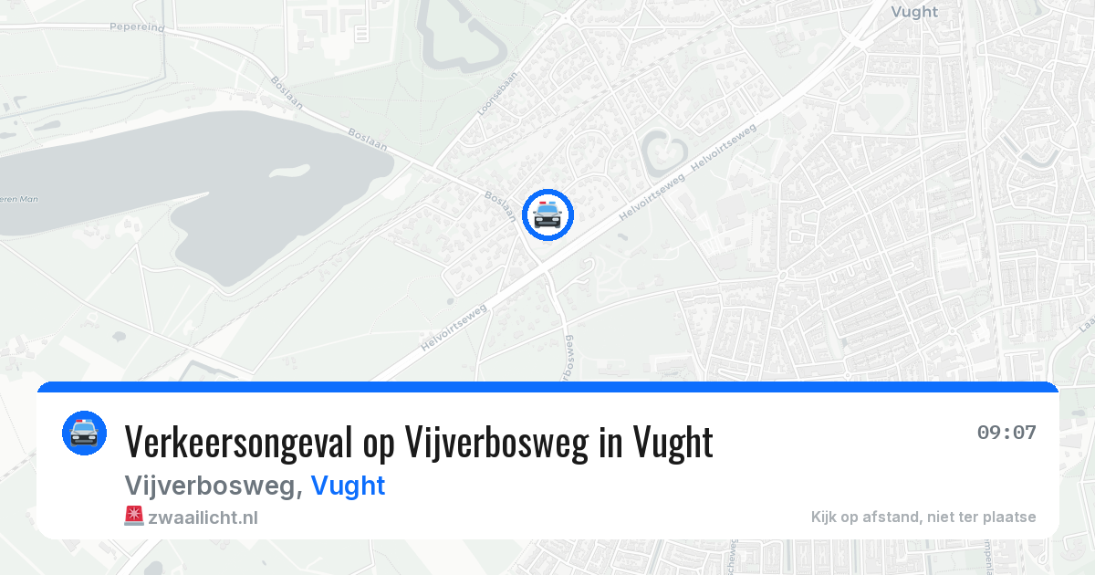 Verkeersongeval op Vijverbosweg in Vught — 12 apr 2026