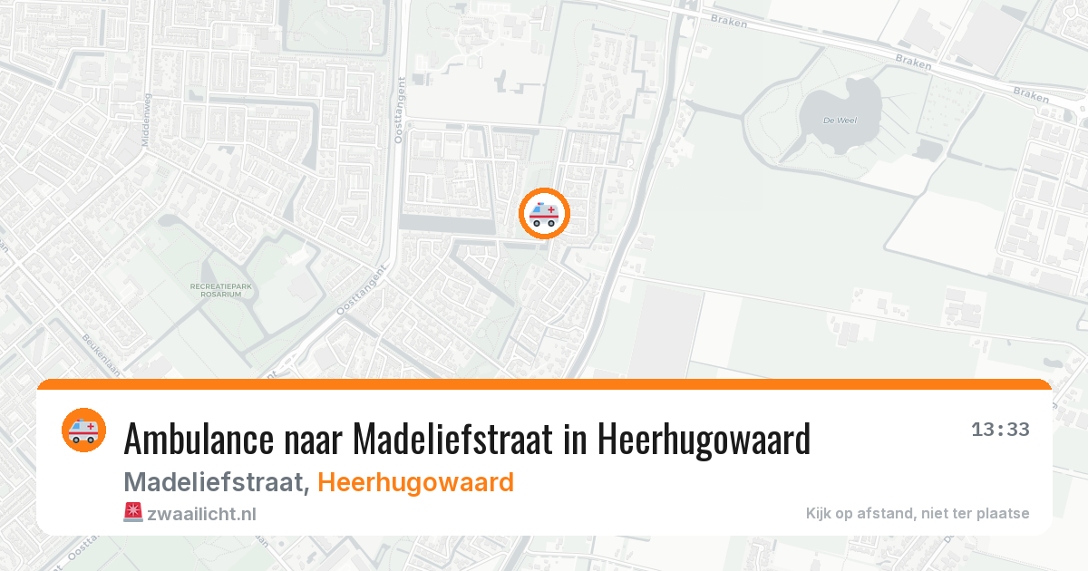 Ambulance naar Madeliefstraat in Heerhugowaard — 28 mrt 2026