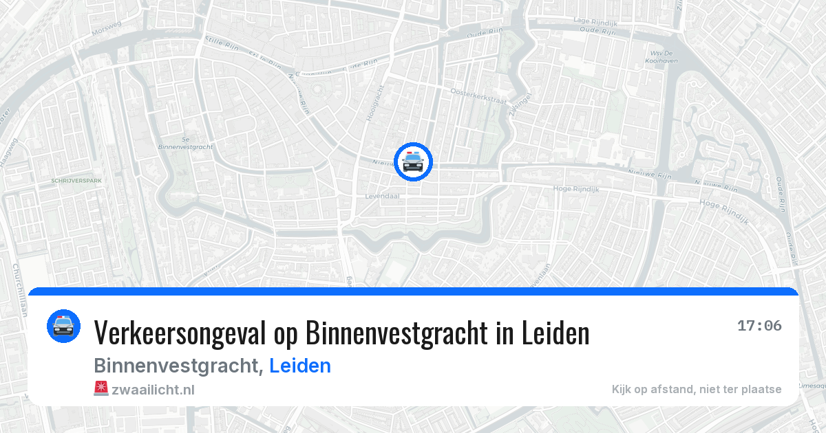 Verkeersongeval op Binnenvestgracht in Leiden — 14 mei 2026