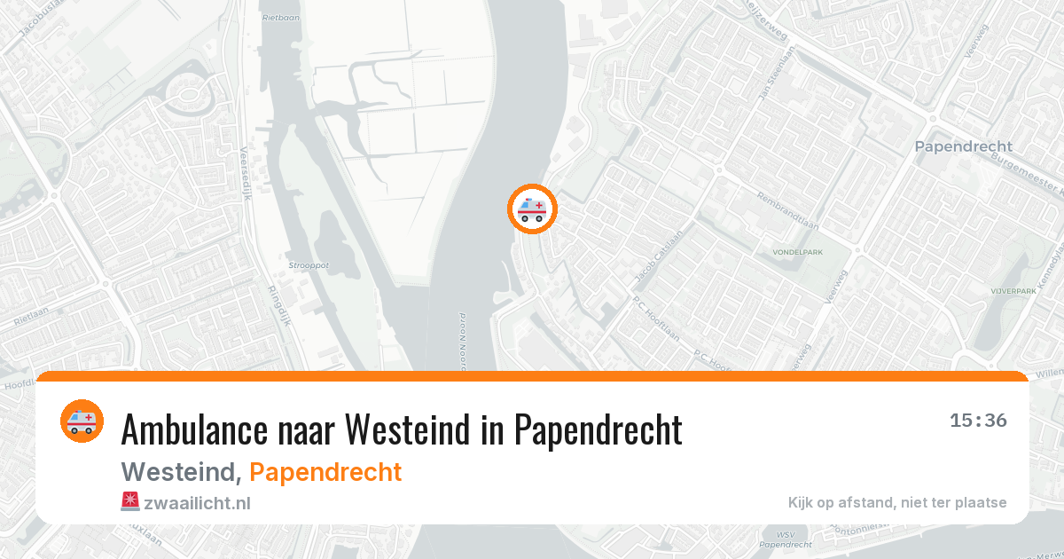 Ambulance naar Westeind in Papendrecht — 4 jun 2026