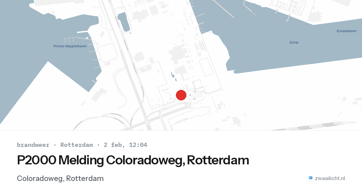 P2000 Melding Coloradoweg, Rotterdam — 2 feb 2026
