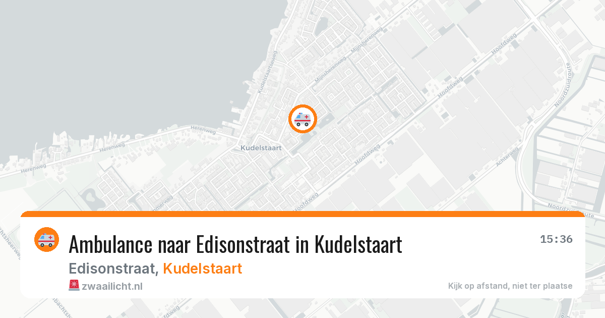 Ambulance naar Edisonstraat in Kudelstaart — 31 mei 2026