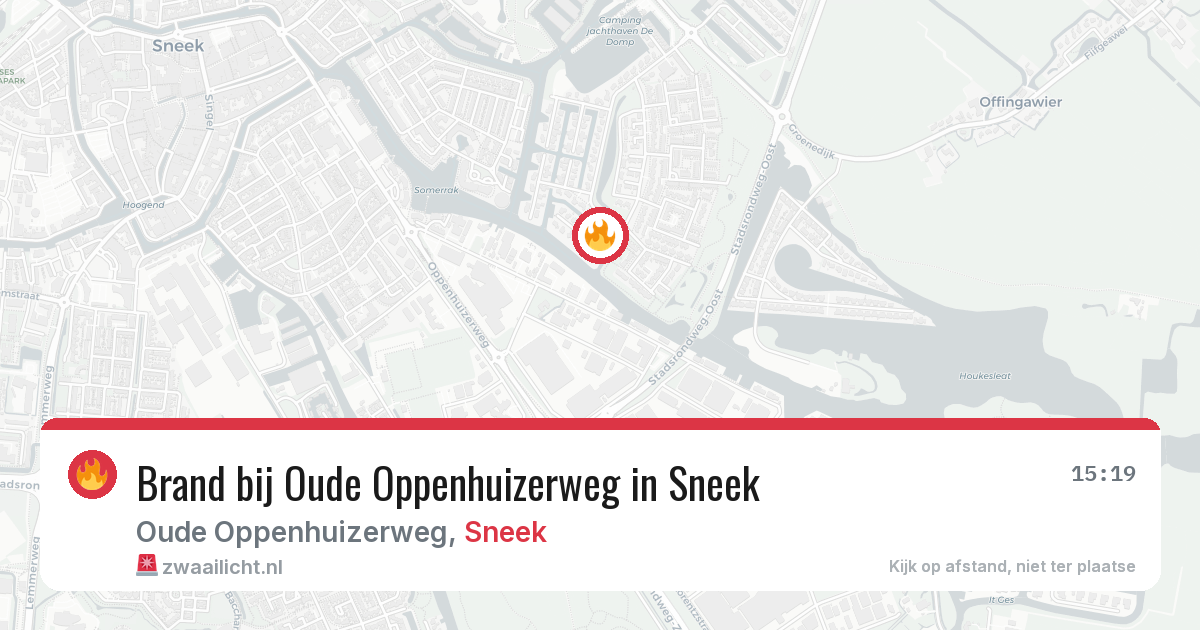 Brand bij Oude Oppenhuizerweg in Sneek — 19 mei 2026