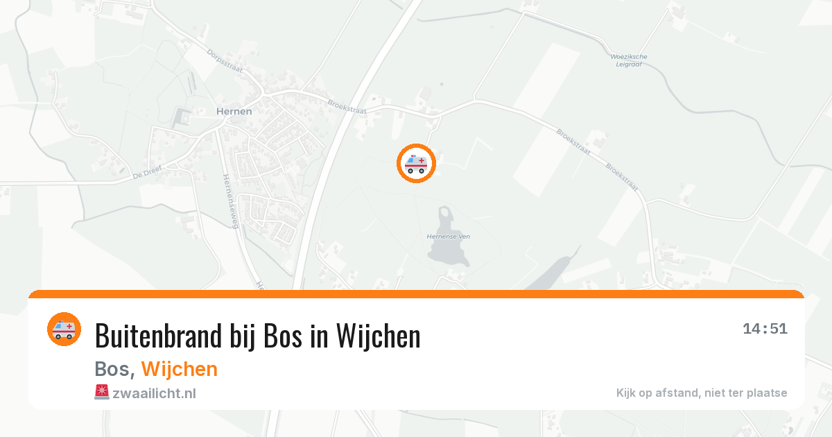 Buitenbrand bij Bos in Wijchen — 9 aug 2026