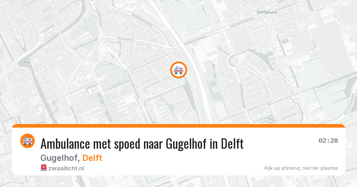 Ambulance met spoed naar Gugelhof in Delft — 13 apr 2026