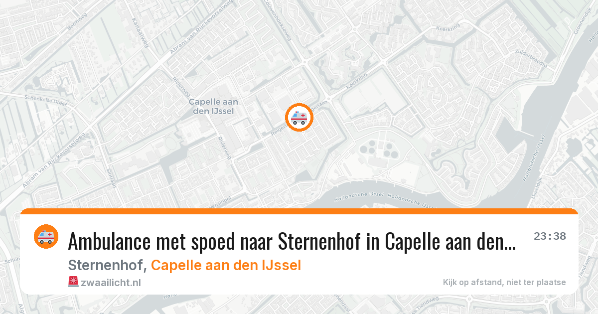 Ambulance met spoed naar Sternenhof in Capelle aan den IJssel — 21 apr 2026