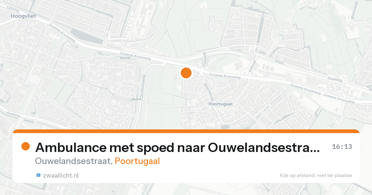 Ambulance met spoed naar Ouwelandsestraat in Poortugaal — 30 jan 2026