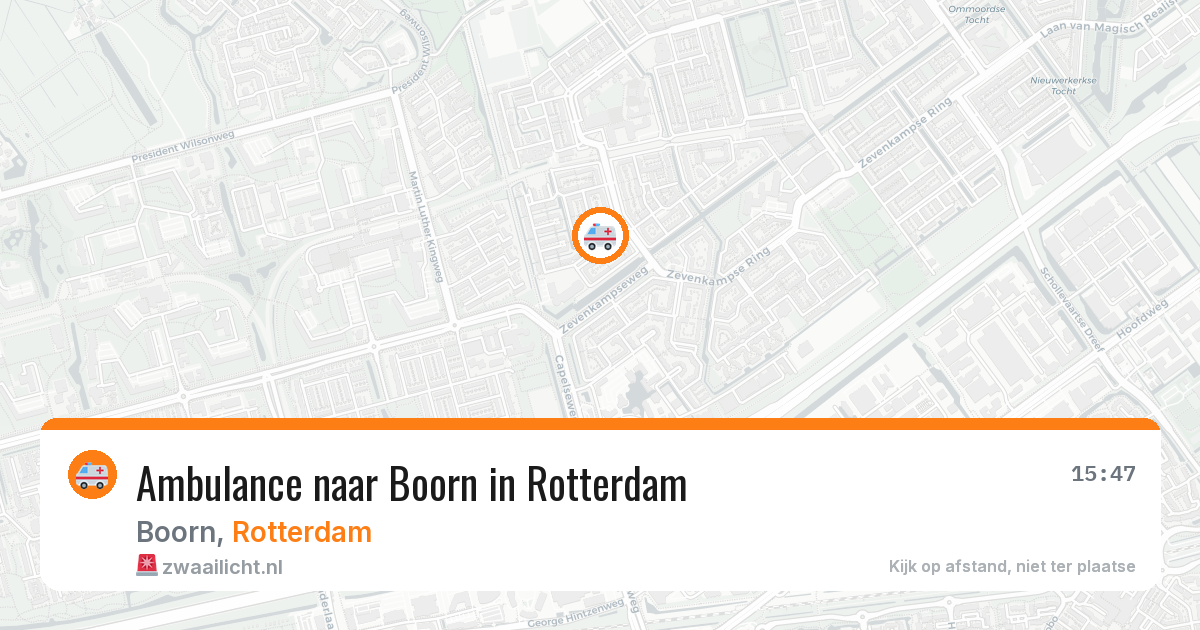 Ambulance naar Boorn in Rotterdam — 22 jun 2026