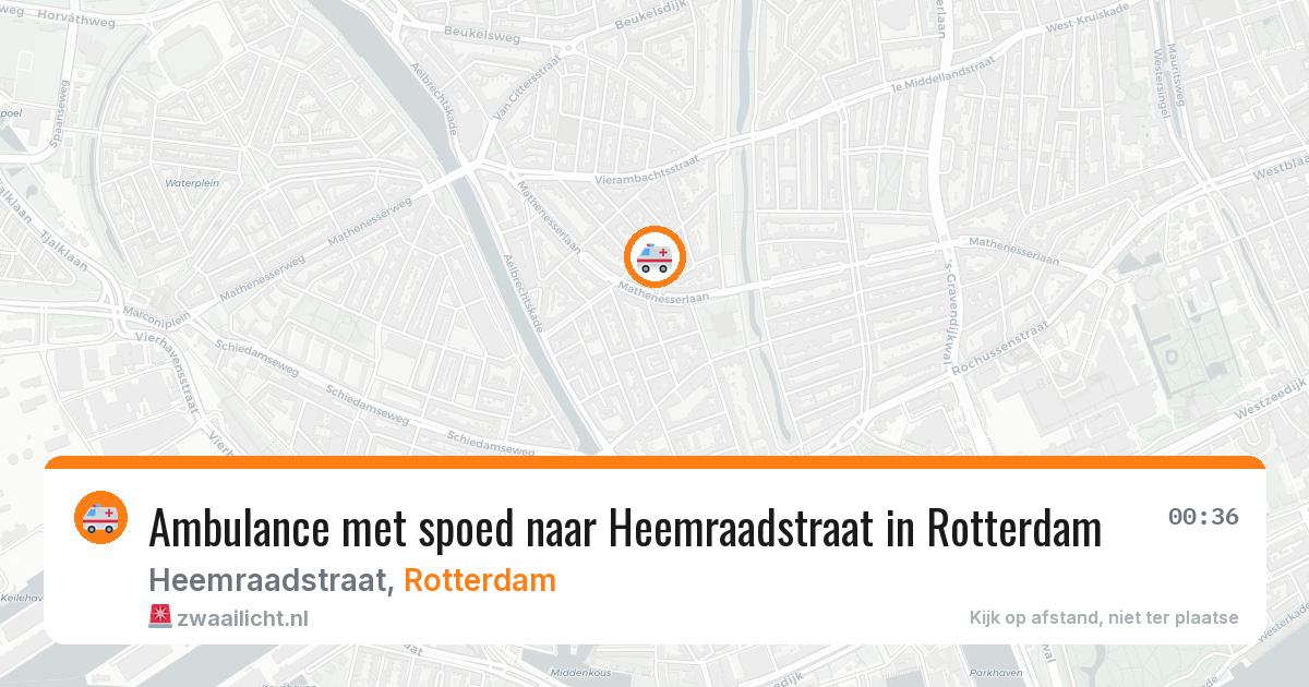 Ambulance met spoed naar Heemraadstraat in Rotterdam — 5 jun 2026
