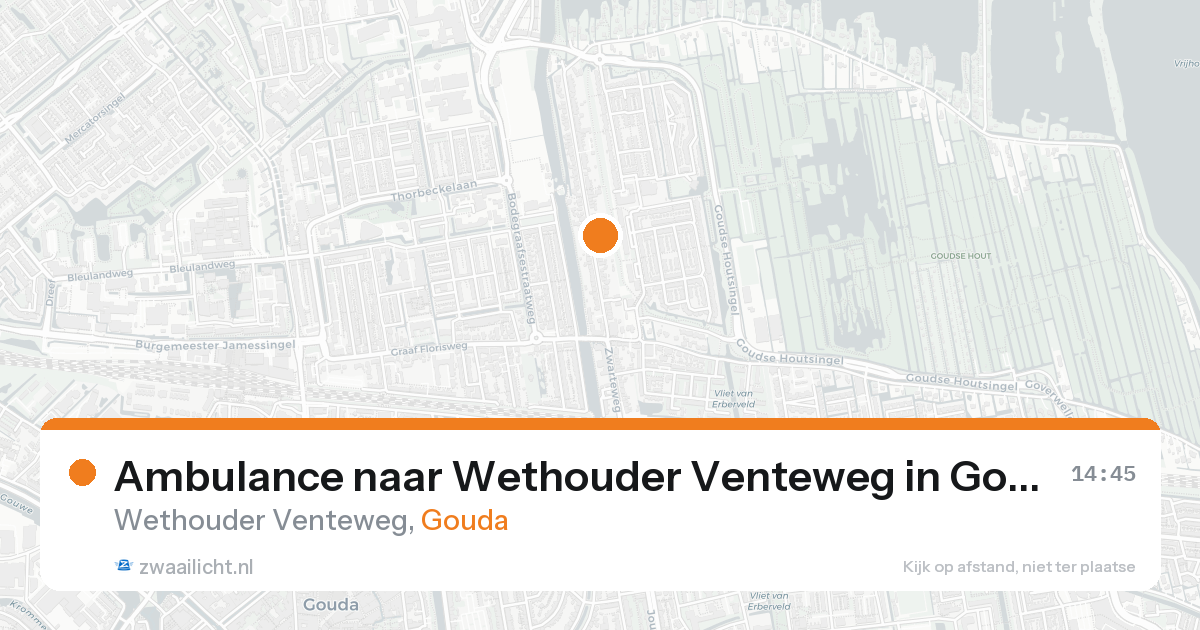 Ambulance naar Wethouder Venteweg in Gouda — 3 jun 2026