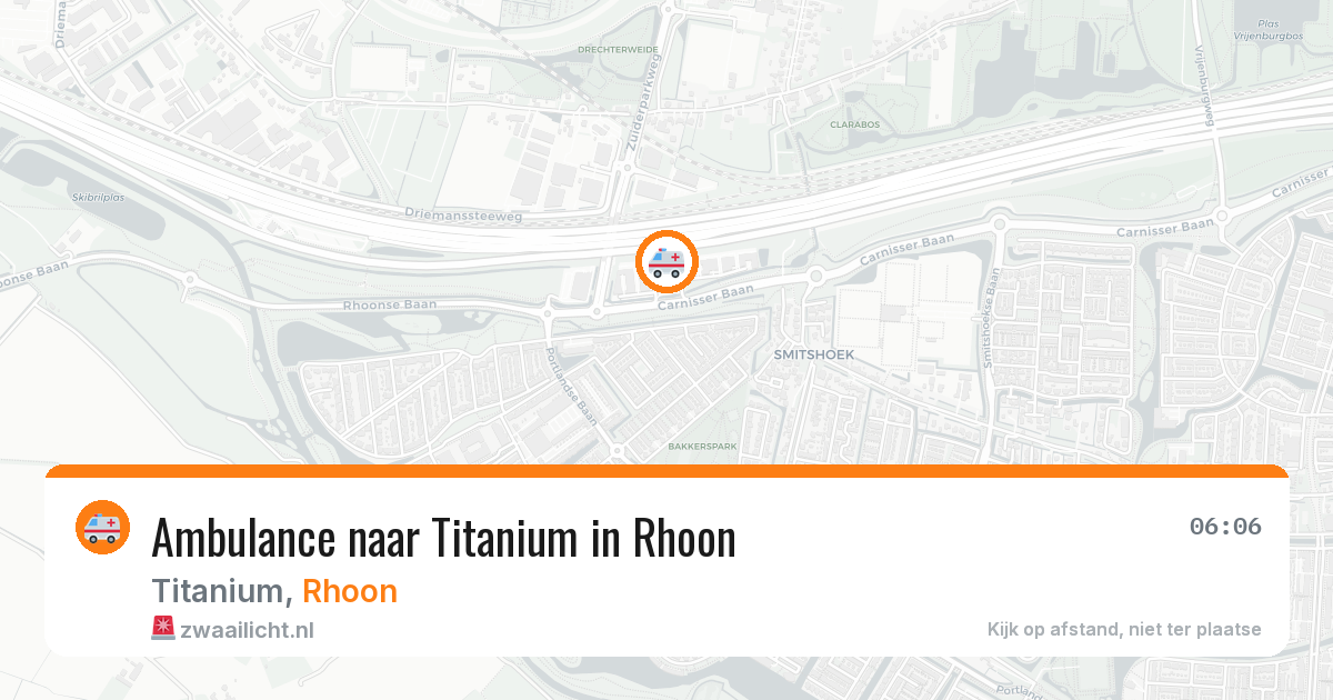 Ambulance naar Titanium in Rhoon — 1 apr 2026