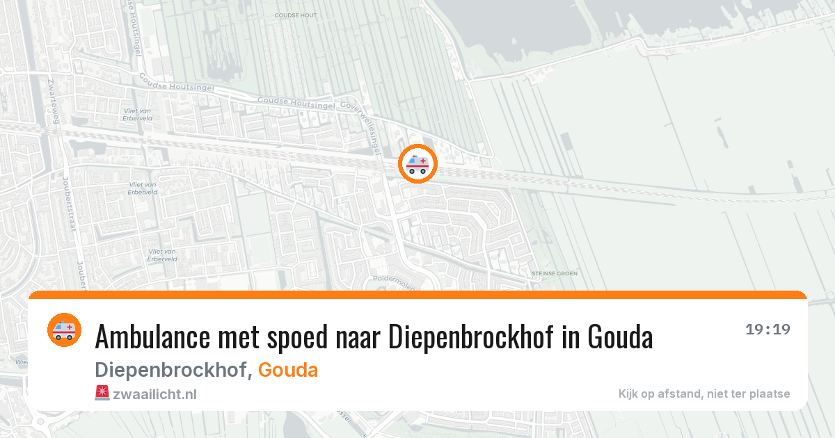 Ambulance met spoed naar Diepenbrockhof in Gouda — 5 mei 2026
