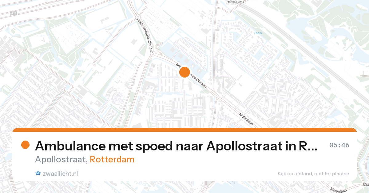 Ambulance met spoed naar Apollostraat in Rotterdam — 17 mrt 2026