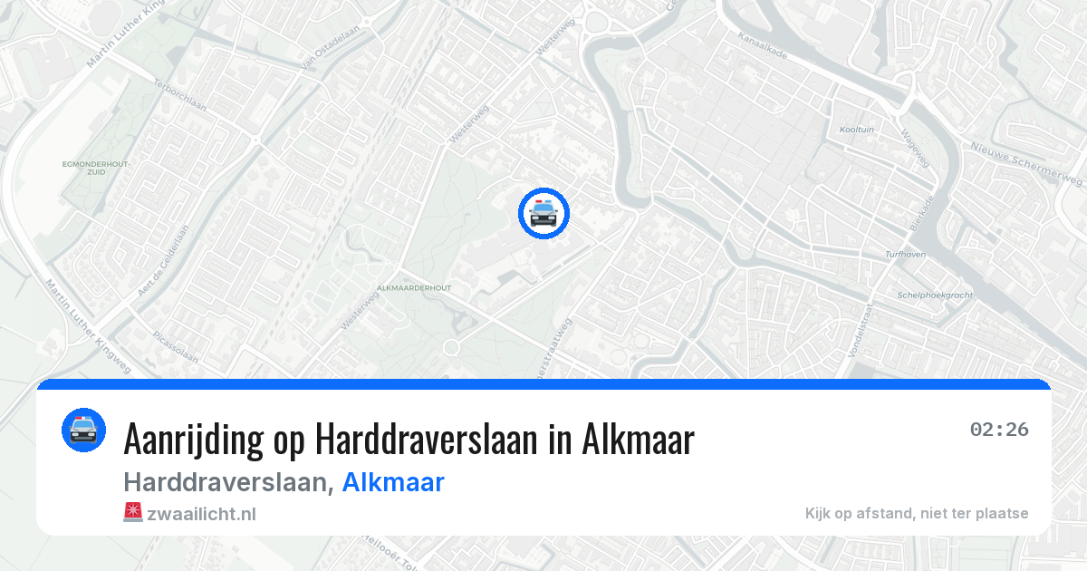 Aanrijding op Harddraverslaan in Alkmaar — 21 mrt 2026