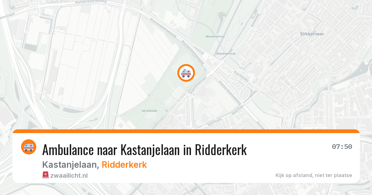 Ambulance naar Kastanjelaan in Ridderkerk — 18 mei 2026