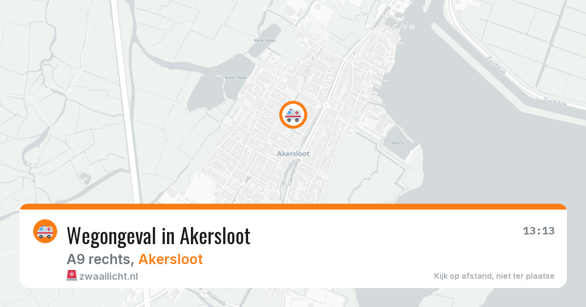 Wegongeval in Akersloot — 3 apr 2026