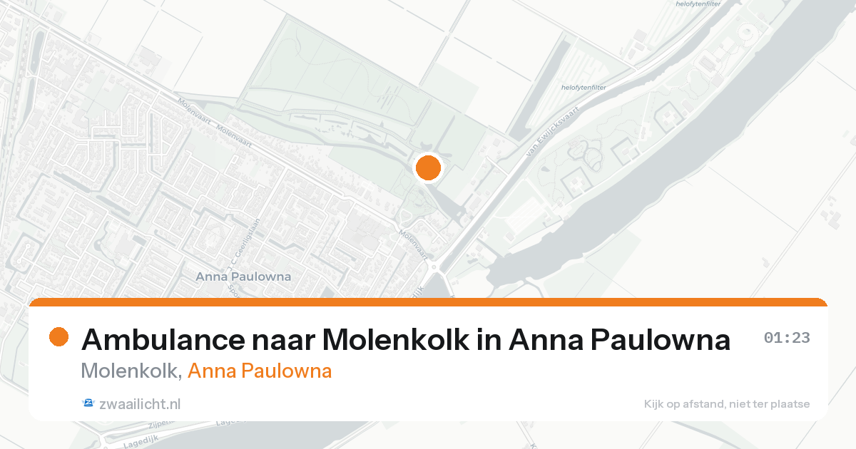 Ambulance naar Molenkolk in Anna Paulowna — 15 aug 2026