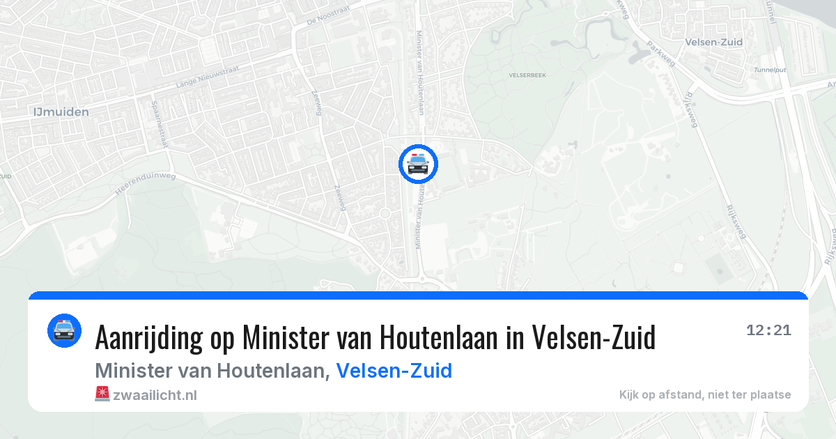 Aanrijding op Minister van Houtenlaan in Velsen-Zuid — 16 mei 2026
