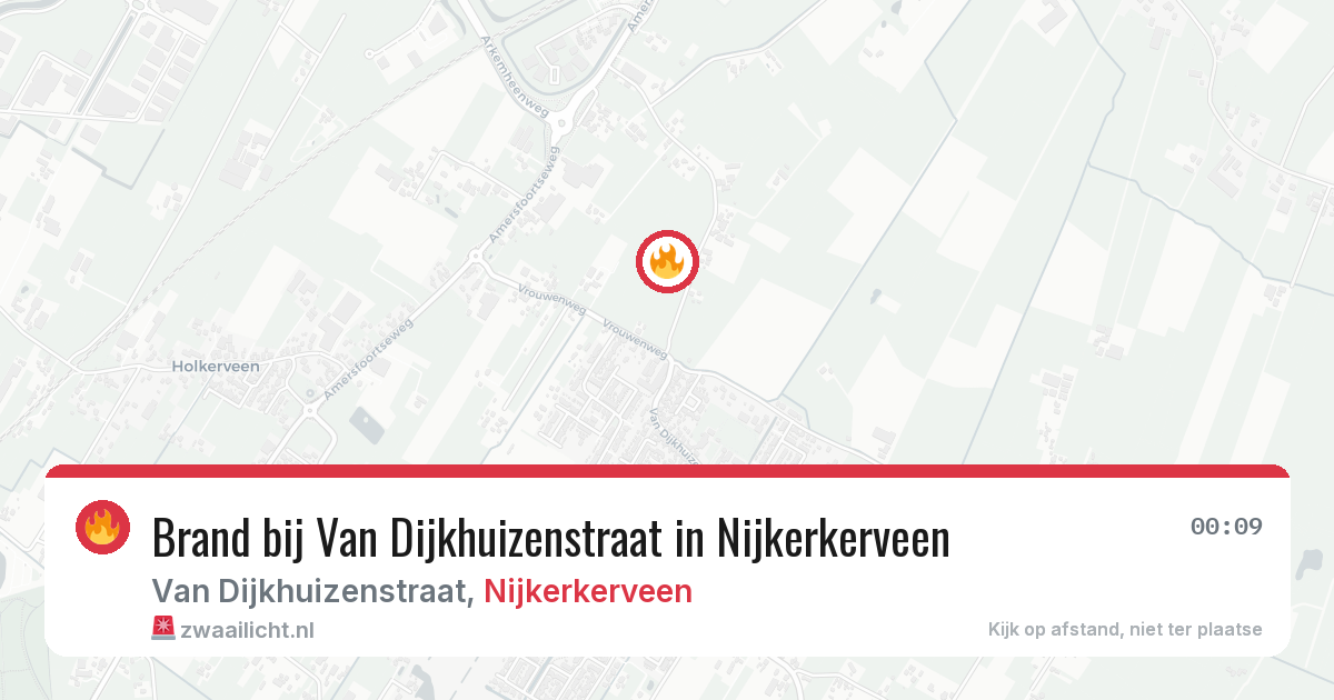Brand bij Van Dijkhuizenstraat in Nijkerkerveen — 19 jun 2026