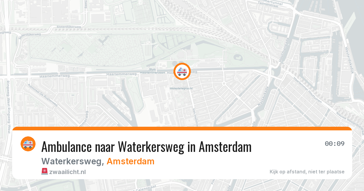 Ambulance naar Waterkersweg in Amsterdam — 14 jul 2026