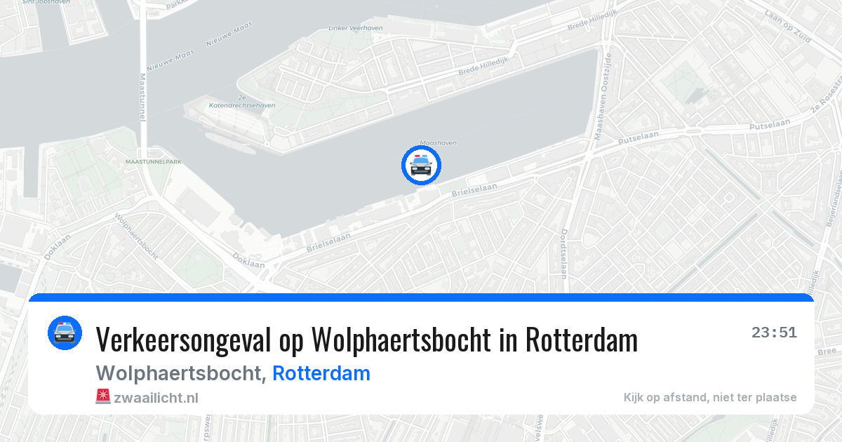 Verkeersongeval op Wolphaertsbocht in Rotterdam — 23 jun 2026