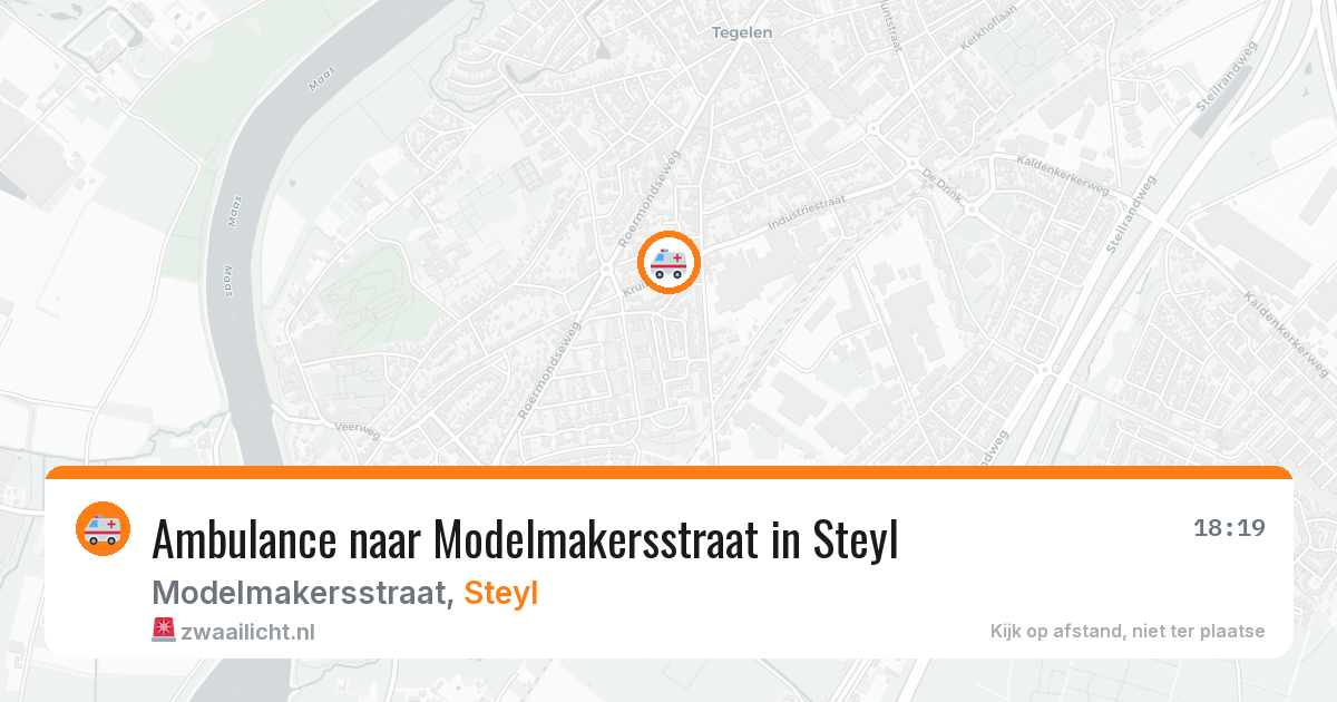 Ambulance naar Modelmakersstraat in Steyl — 28 mei 2026