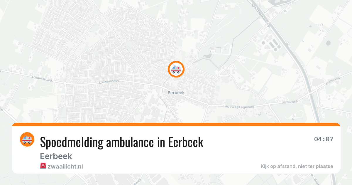Spoedmelding ambulance in Eerbeek — 2 aug 2026