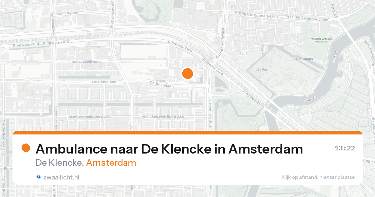 Ambulance naar De Klencke in Amsterdam — 31 jan 2026