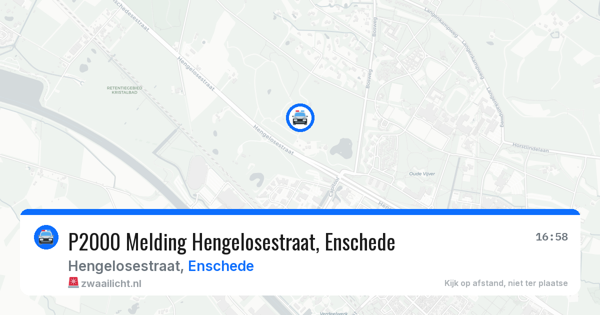 P2000 Melding Hengelosestraat, Enschede — 4 mei 2026