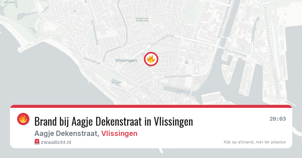 Brand bij Aagje Dekenstraat in Vlissingen — 19 jun 2026