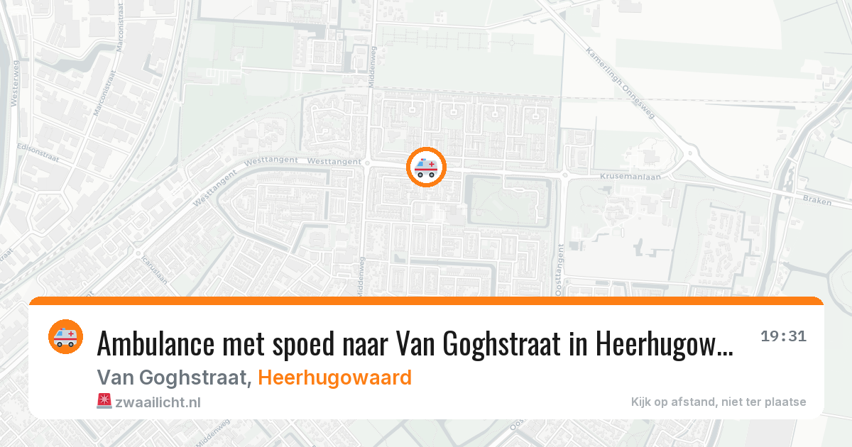 Ambulance met spoed naar Van Goghstraat in Heerhugowaard — 24 jun 2026