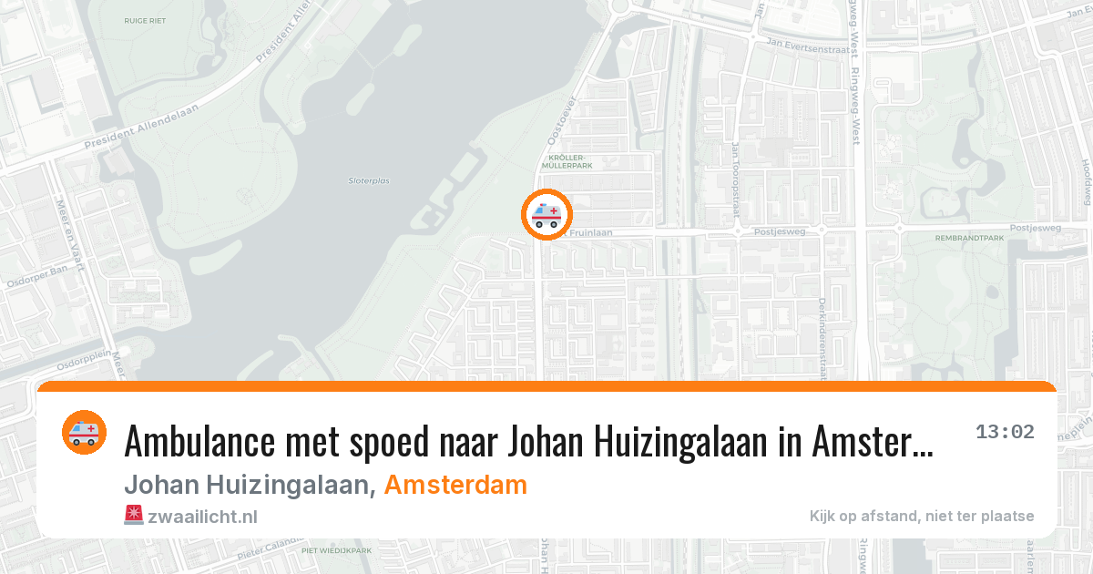 Ambulance met spoed naar Johan Huizingalaan in Amsterdam — 21 mei 2026