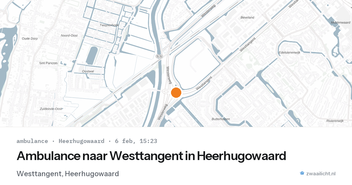 Ambulance naar Westtangent in Heerhugowaard — 6 feb 2026