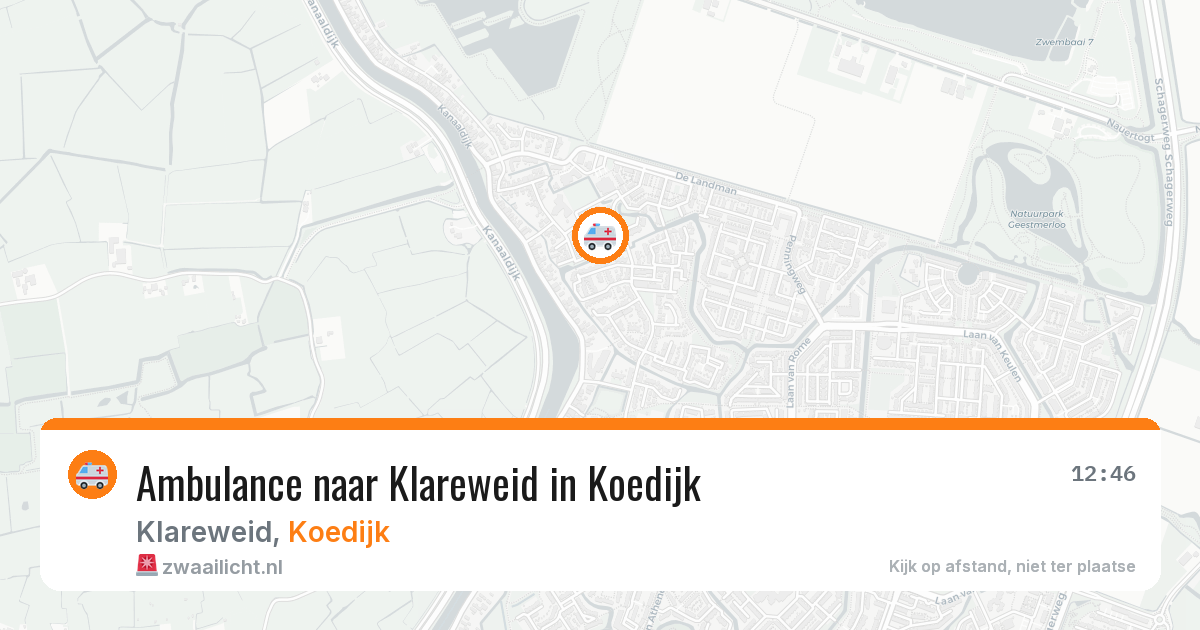 Ambulance naar Klareweid in Koedijk — 2 apr 2026