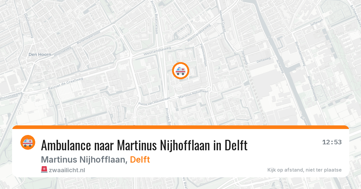 Ambulance naar Martinus Nijhofflaan in Delft — 3 jul 2026