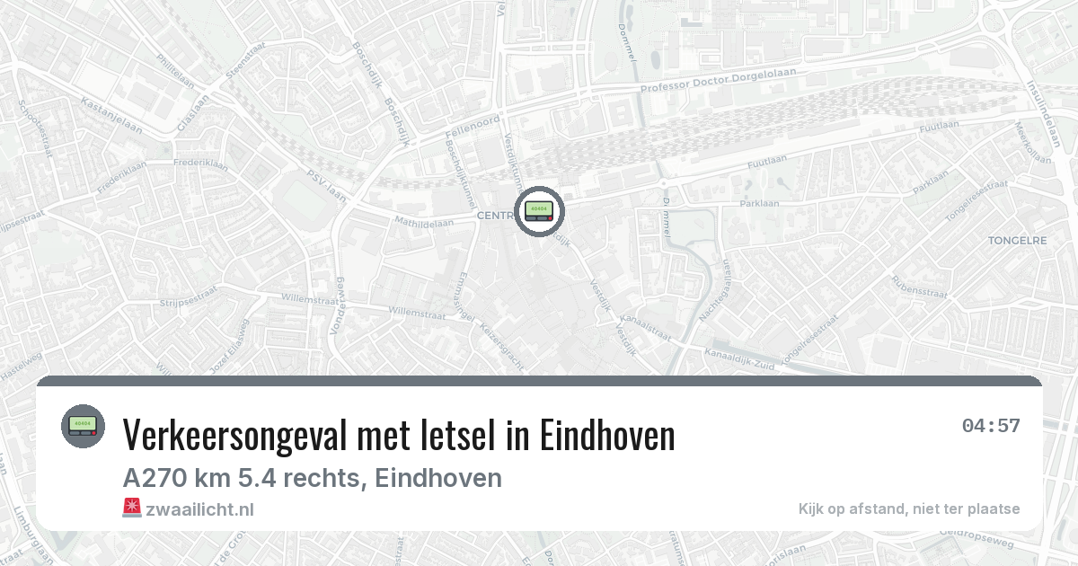 Verkeersongeval met letsel in Eindhoven — 15 feb 2026