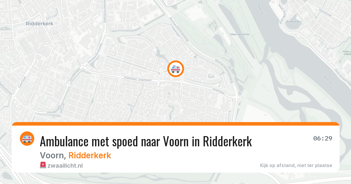 Ambulance met spoed naar Voorn in Ridderkerk — 1 jun 2026
