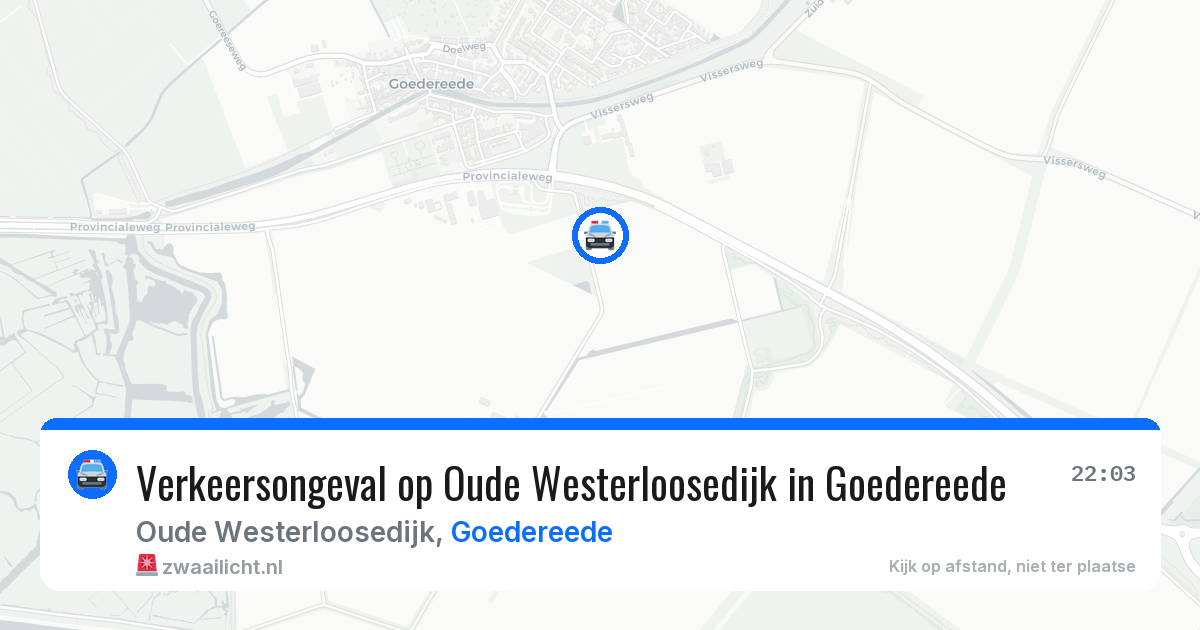 Verkeersongeval op Oude Westerloosedijk in Goedereede — 21 apr 2026